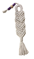 Handcrafted Macramé Bookmark with Beads & Tassel