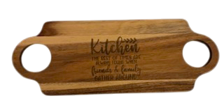 “Kitchen – The Best Memories Are Made Gathered Around” Engraved Wooden Board