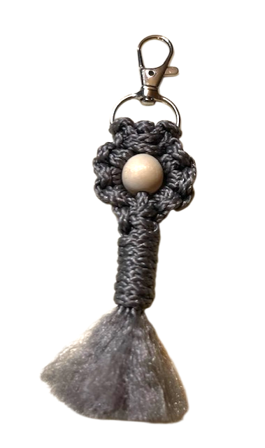 Macrame Flower Keychain