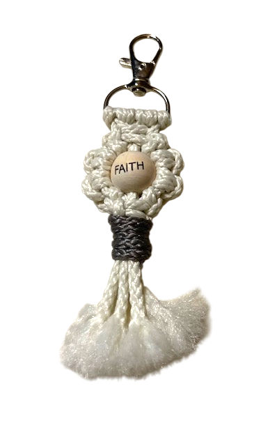 Macrame Flower Keychain