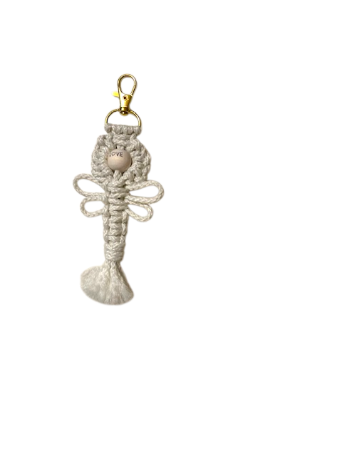 Macrame Flower Keychain