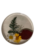 Handcrafted 4” Resin Coaster with Pressed Flowers
