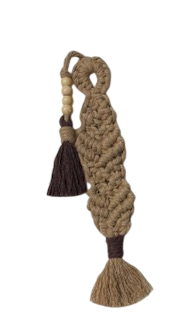 Handcrafted Macramé Bookmark with Beads & Tassel