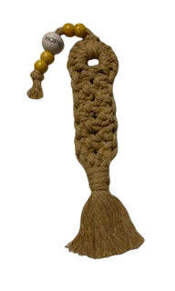 Handcrafted Macramé Bookmark with Beads & Tassel